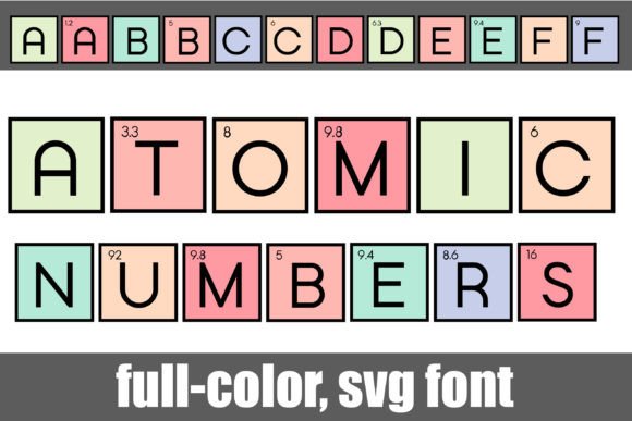 Atomic Numbers: A Full-Color SVG Font for Modern Design