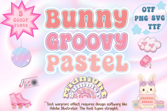 Bunny Groovy Pastel: Y2K & Spring Design Vibes