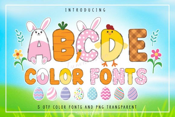 Easter Bundle: 5 Color Fonts for Stunning Spring Designs