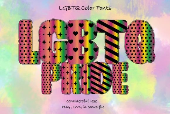 Elevate Your Designs with Vibrant LGBTQ Color Typography