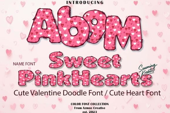Exploring the Sweet Pink Hearts Font for Playful Design