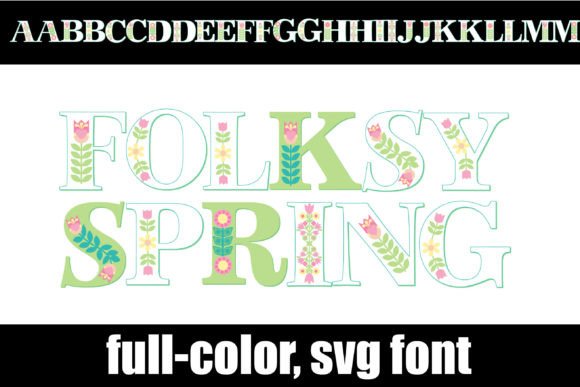 Folksy Spring: A Floral Color Font for Modern Design