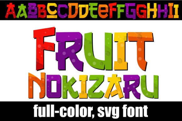 Fruit Nokizaru: A Ninja-Style Font with a Colorful Twist