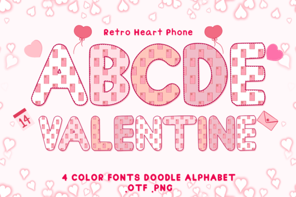 Infuse Projects with Playful Charm: The Retro Heart Phone Font