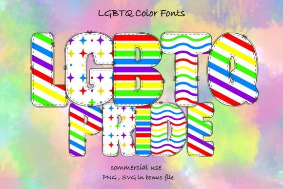 LGBTQ Collection: Vibrant Color Fonts for Inclusive Design