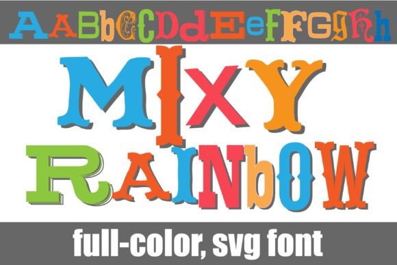Mixy Rainbow: Vibrant SVG Typography for Modern Design