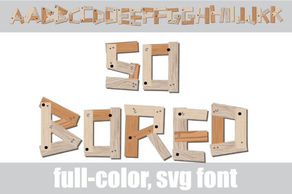 So Bored of Plain Text? Meet the Wood Plank Color Font