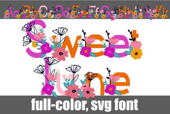 Sweet June: The Full-Color Font for Vibrant Summer Design